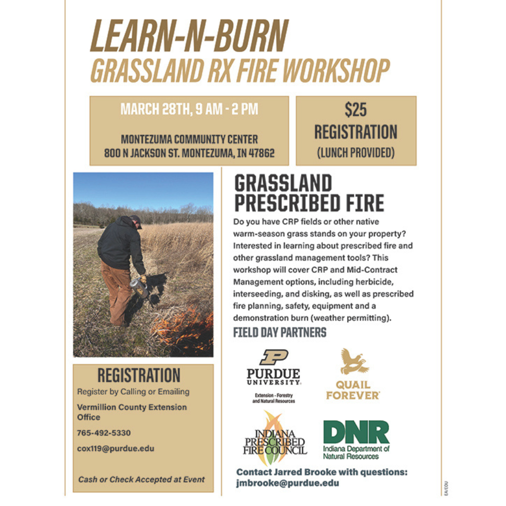 Learn N Burn Grassland RX Fire Workshop event poster