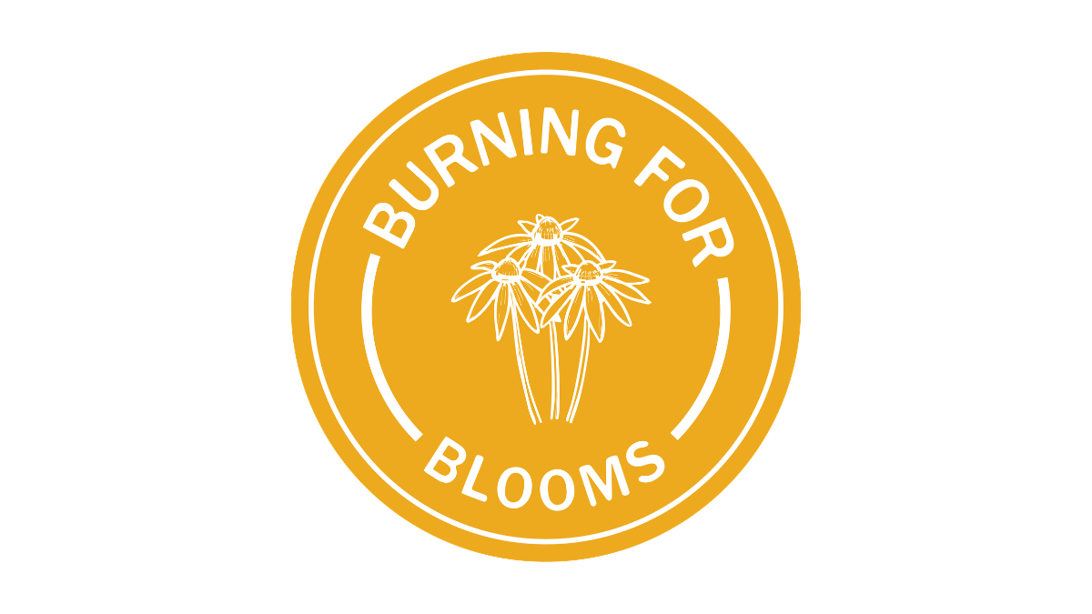 Badge with flower drawing that says 