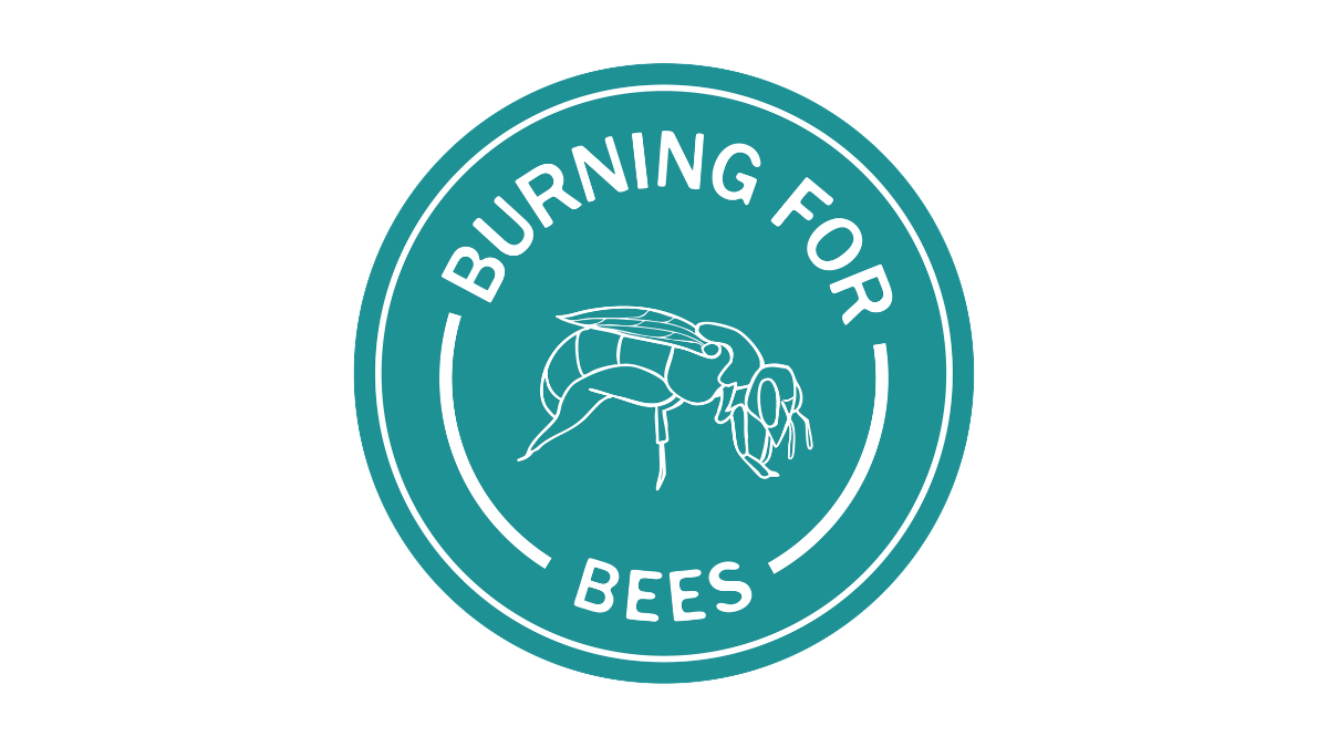 Badge with drawing of bee and 